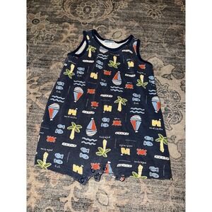 Vintage Carters Baby Infant Beach Romper Onesie
